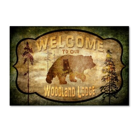 LightBoxJournal 'Welcome - Lodge Black Bear 1' Canvas Art,30x47